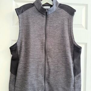 Men's Gray and Black Sleeveless Jacket/Vest PGA Tour